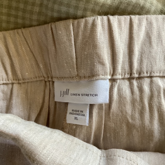 JJILL Beige Linen Pants - with side buttons at the ankles...so cute! - Picture 3 of 4